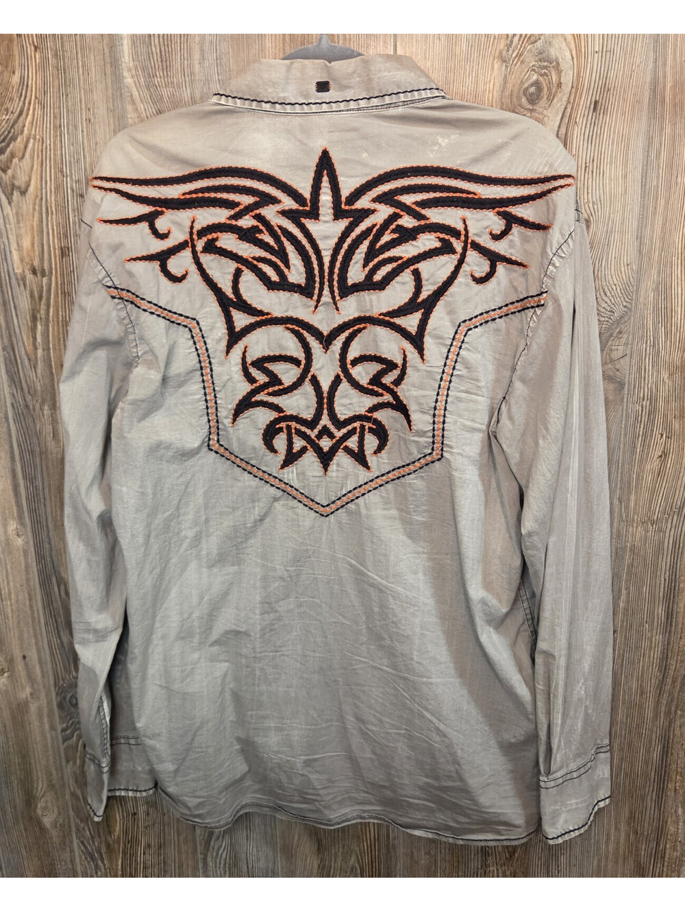 Roar Signature L/S Button Shirt Size XL Rodeo Tribal Embroidered - Harley Colors